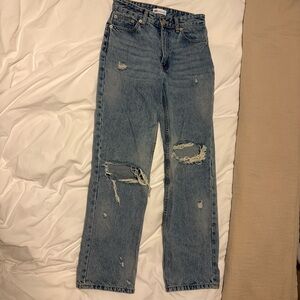 Classic Blue Distressed Women’s Jeans